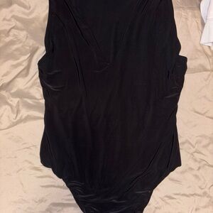 Boohoo Black V-Neck Sleeveless Bodysuit